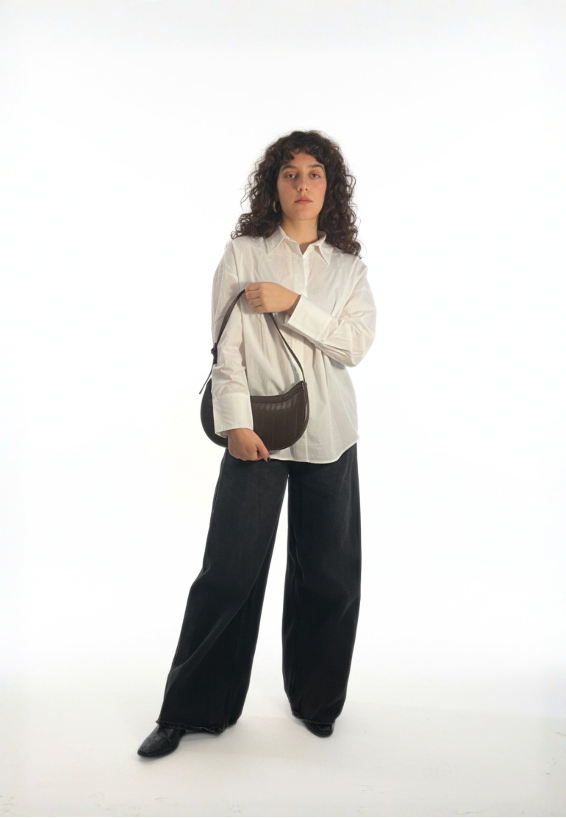 HVISK GLORIA STROKE STRUCTURE Shoulder Bag 485 Espresso