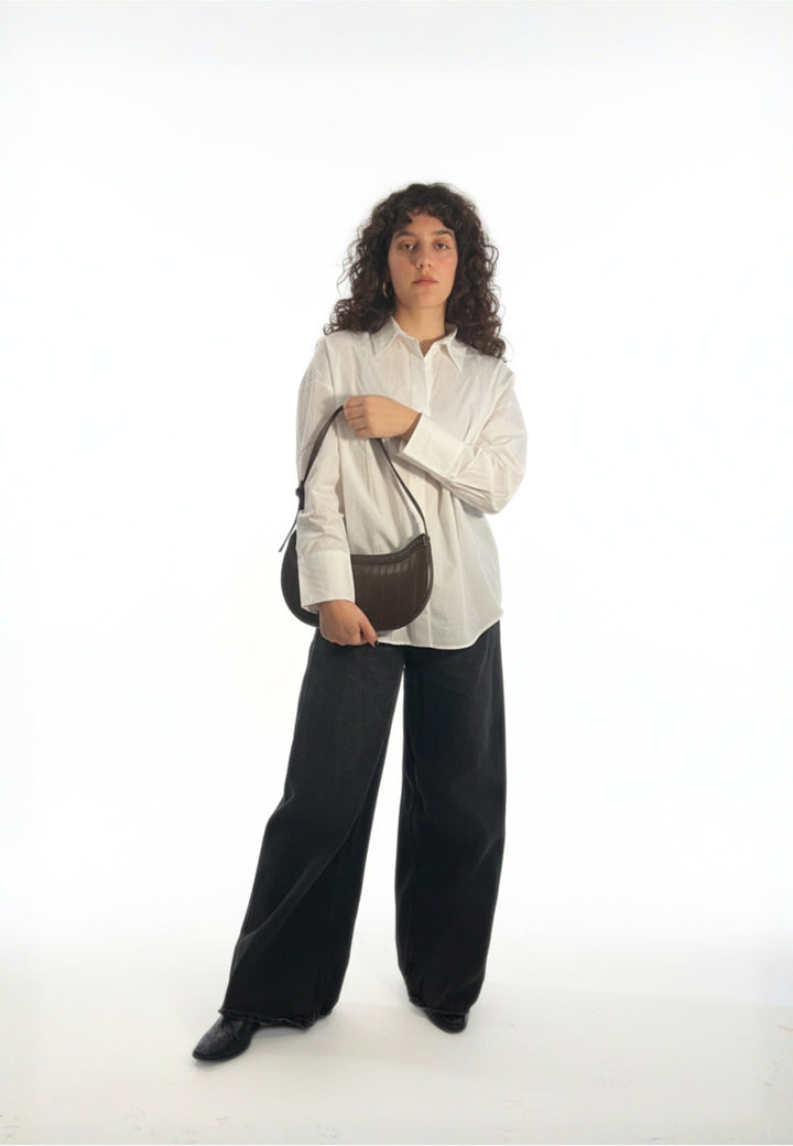 HVISK GLORIA STROKE STRUCTURE Shoulder Bag 485 Espresso