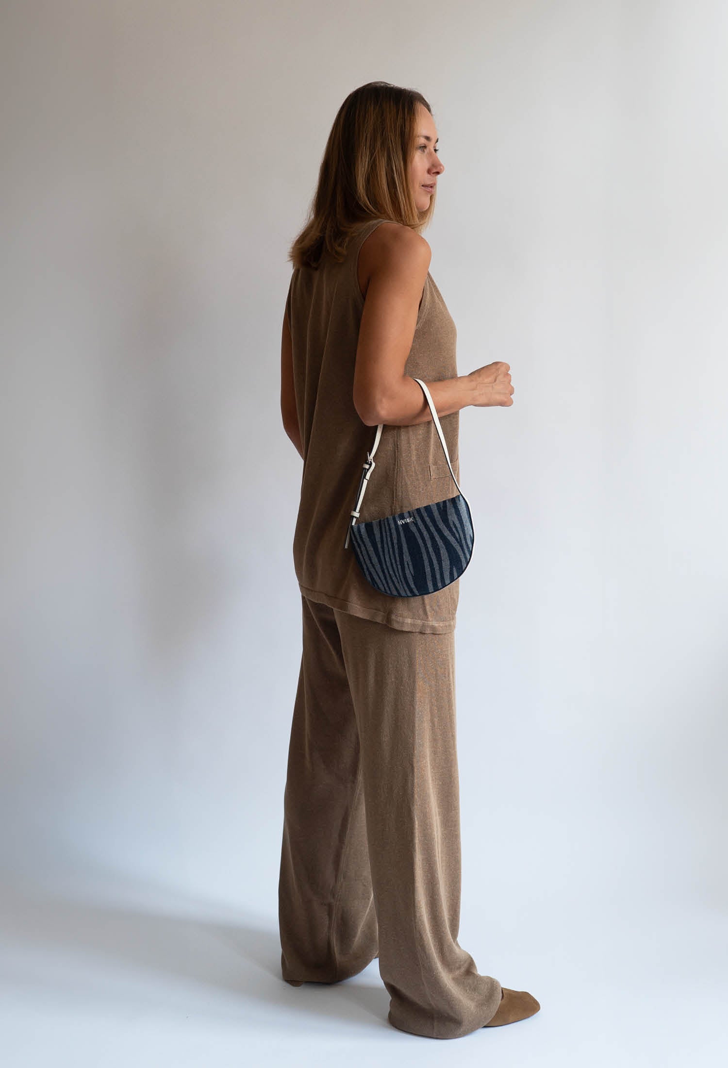 HVISK HALO DENIM Handbag 470 Navy Zebra