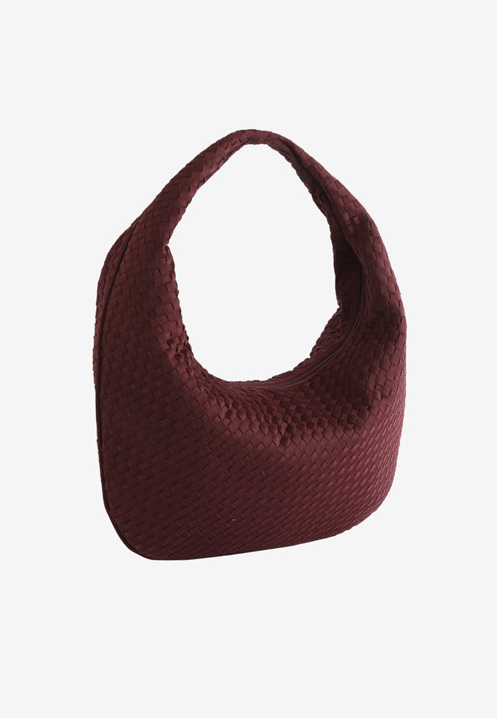 HVISK HAZE BRAIDED NEOPRENE Tote Bag 475 Midnight Plum