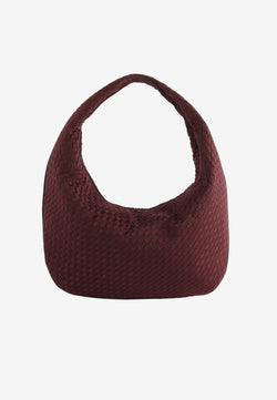 HVISK HAZE BRAIDED NEOPRENE Tote Bag 475 Midnight Plum