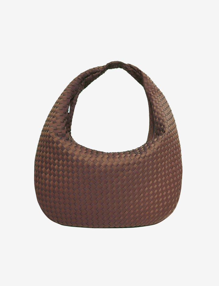 HVISK HAZE BRAIDED NEOPRENE Tote Bag 485 Espresso