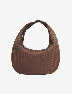 HVISK HAZE BRAIDED NEOPRENE Tote Bag 485 Espresso