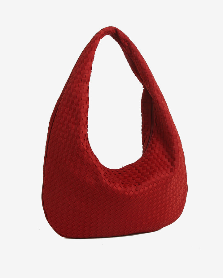 HVISK HAZE BRAIDED NEOPRENE Tote Bag 494 Scarlet Red
