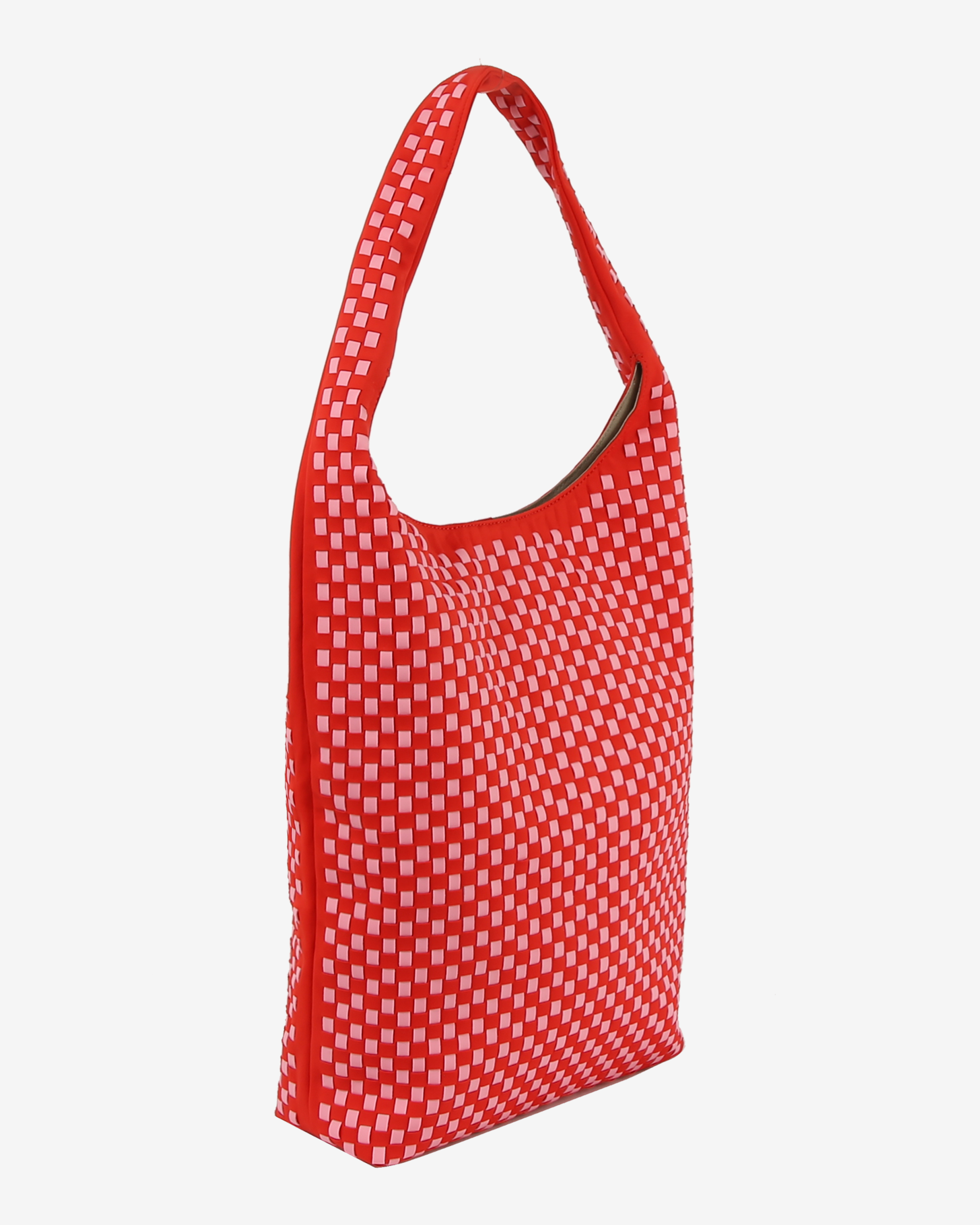 HVISK HOBO BRAIDED NEOPRENE Tote Bag 465 Red Coral