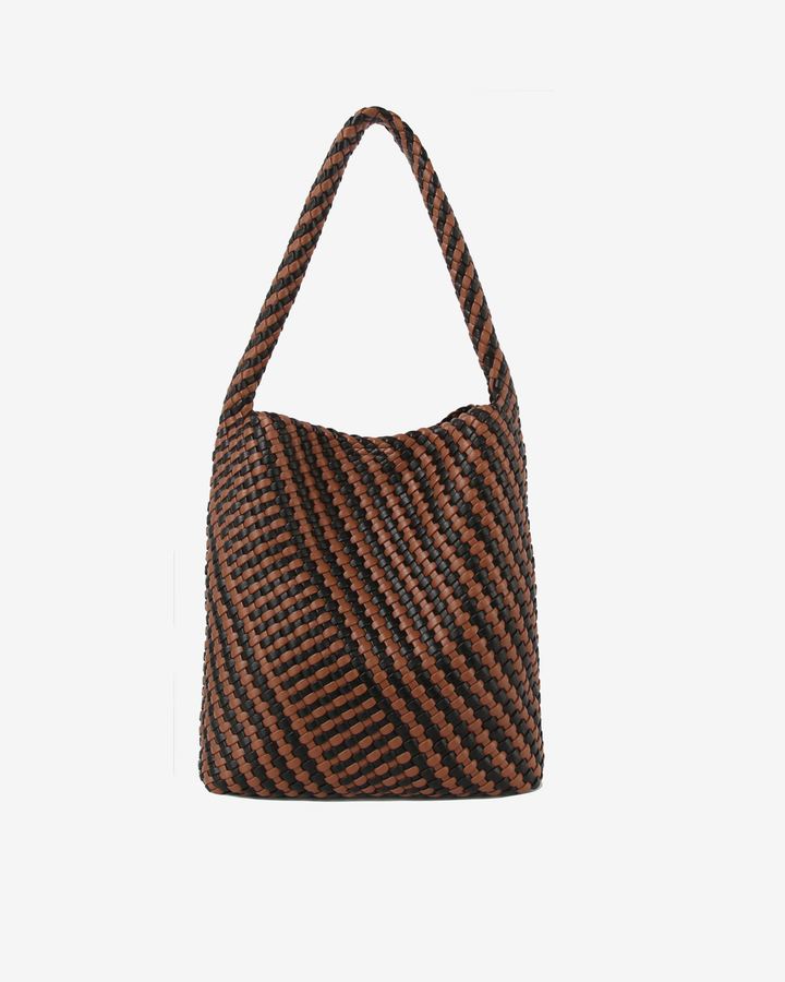 HVISK HOBO BRAIDED SOFT STRUCTURE Tote Bag 460 Brown Caramel