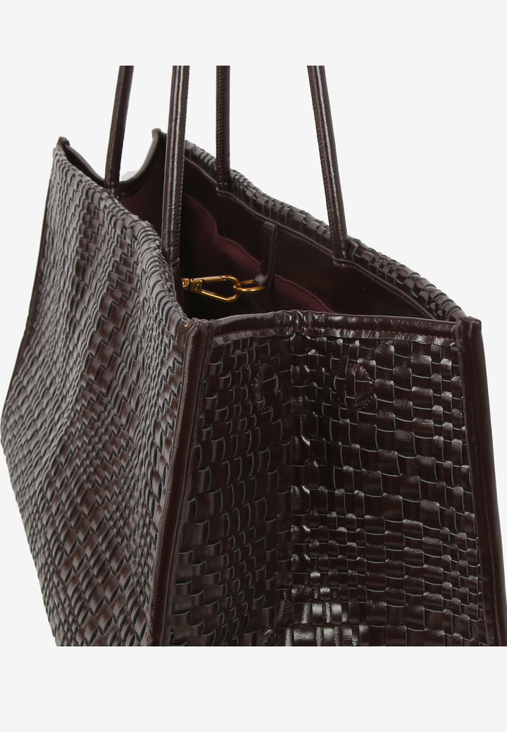 HVISK Hannah Raw Braided Shoulder Bag 507 Umber Brown