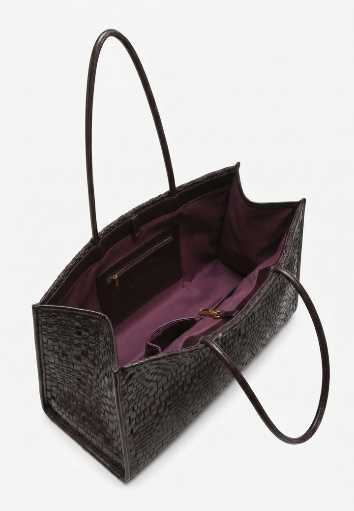 HVISK Hannah Raw Braided Shoulder Bag 507 Umber Brown