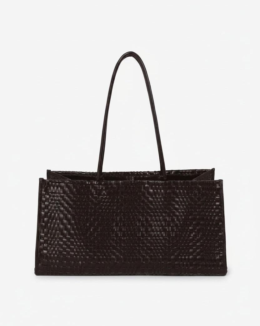 HVISK Hannah Raw Braided Shoulder Bag 507 Umber Brown