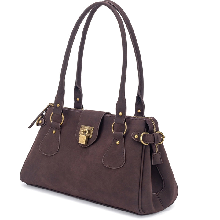 HVISK ISABELLA BRUSH STRUCTURE Shoulder Bag 507 Umber Brown