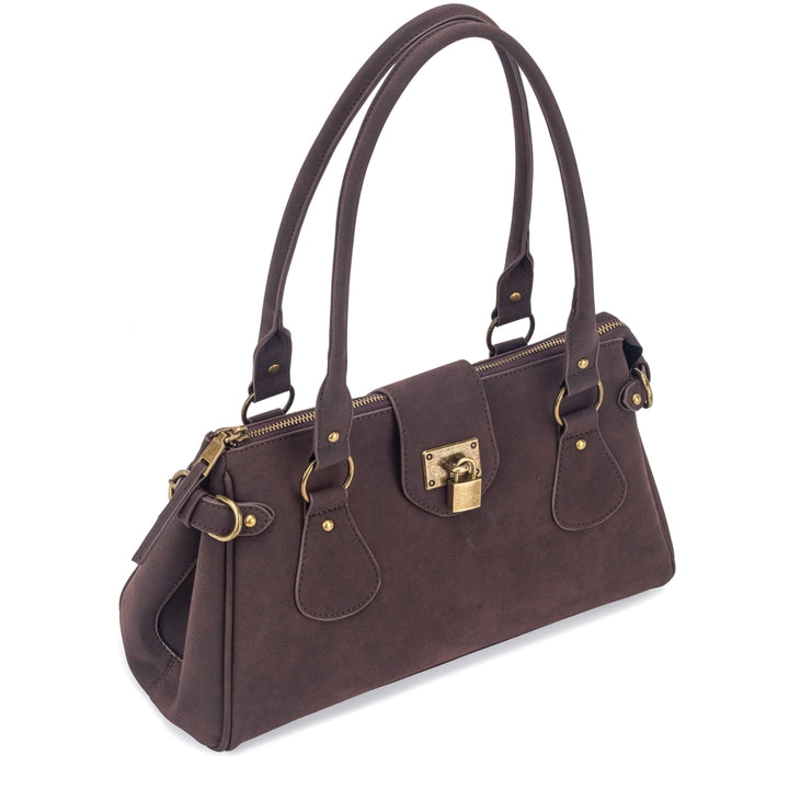 HVISK ISABELLA BRUSH STRUCTURE Shoulder Bag 507 Umber Brown