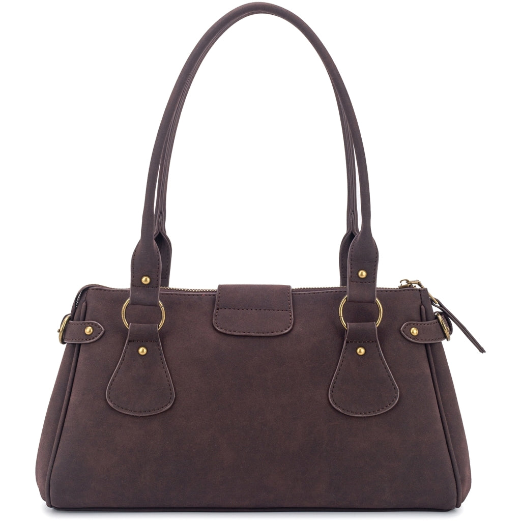 HVISK ISABELLA BRUSH STRUCTURE Shoulder Bag 507 Umber Brown