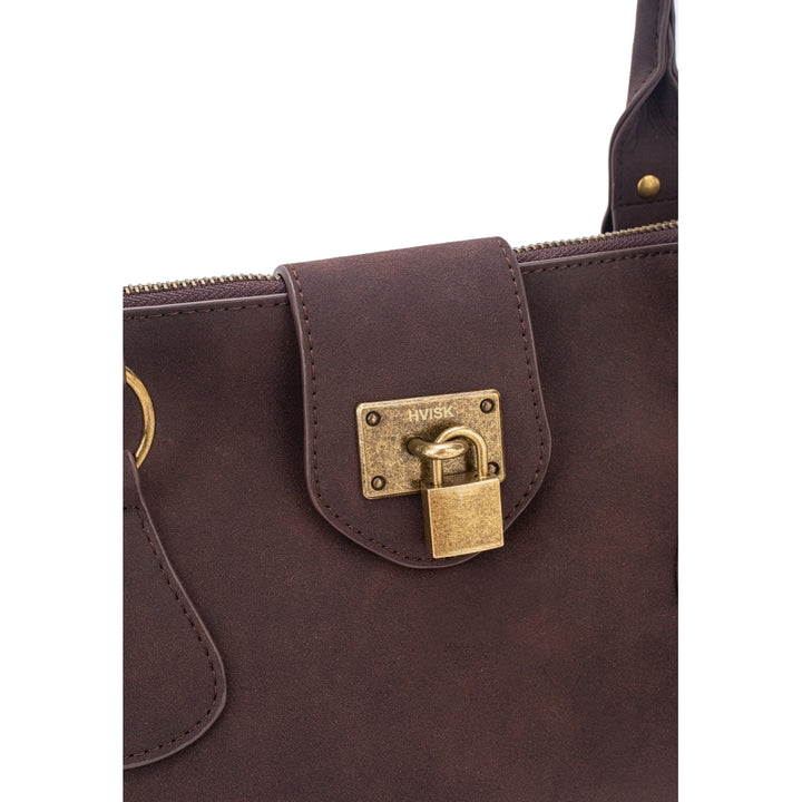 HVISK ISABELLA BRUSH STRUCTURE Shoulder Bag 507 Umber Brown