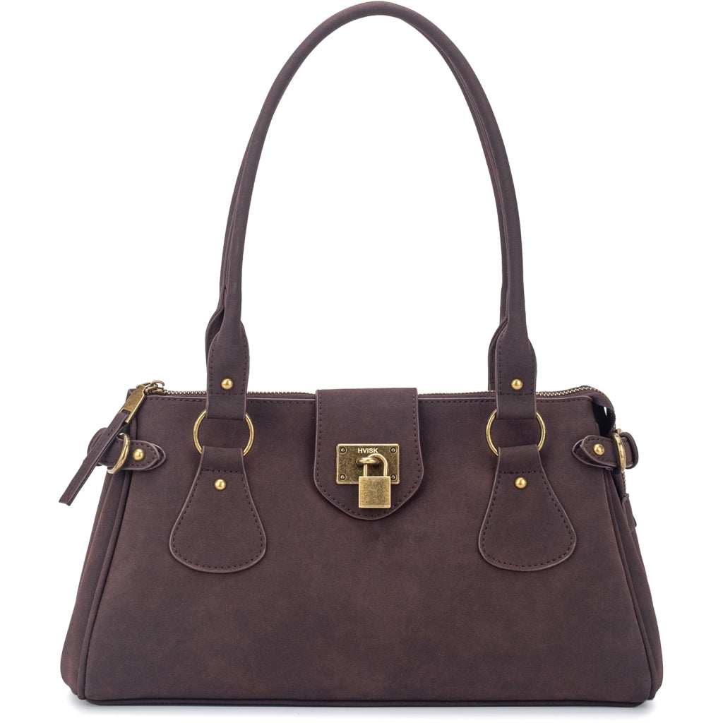 HVISK ISABELLA BRUSH STRUCTURE Shoulder Bag 507 Umber Brown