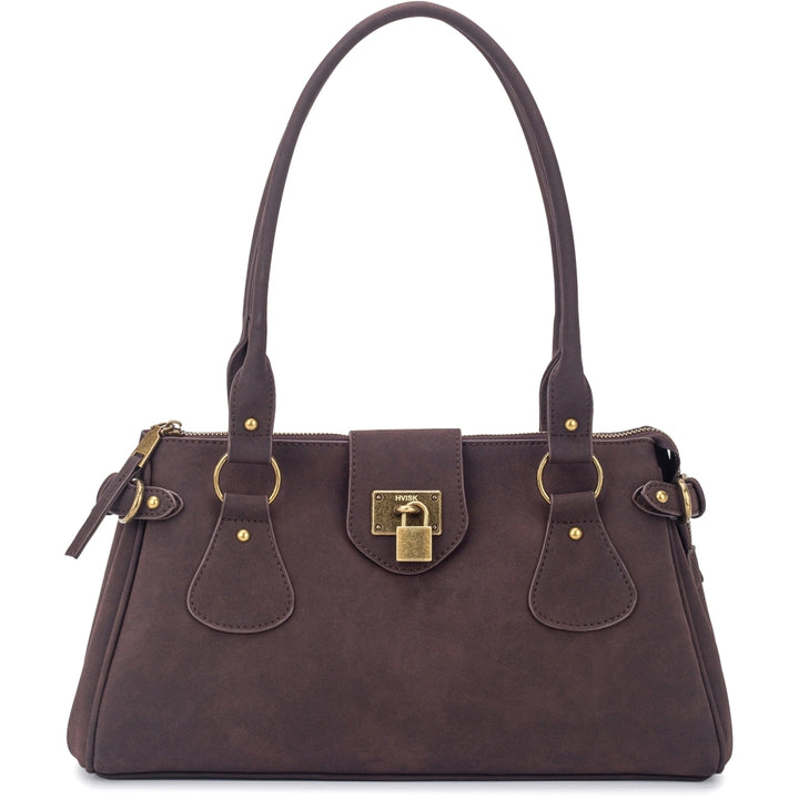 HVISK ISABELLA BRUSH STRUCTURE Shoulder Bag 507 Umber Brown