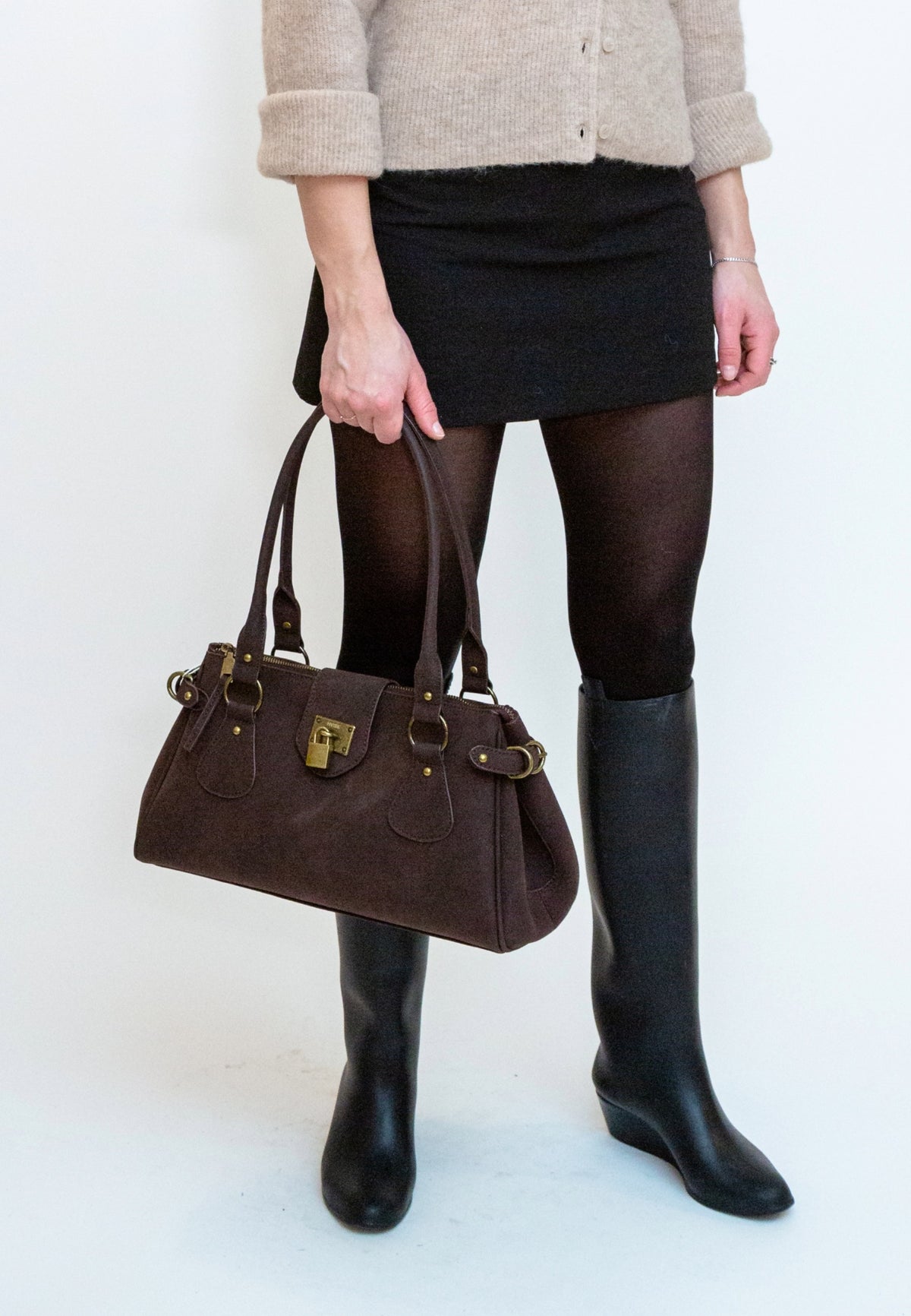 HVISK Isabella Brush Shoulder Bag 507 Umber Brown