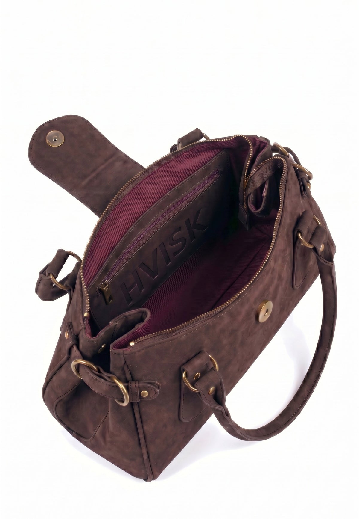 HVISK Isabella Brush Shoulder Bag 507 Umber Brown