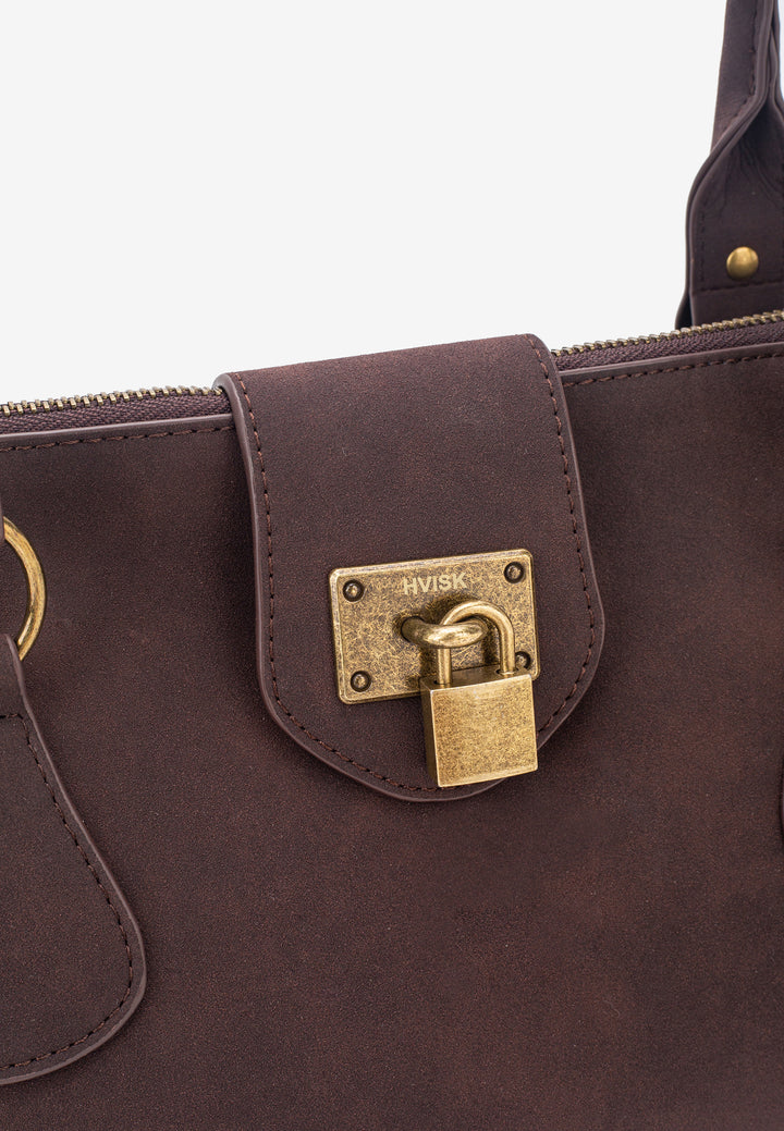 HVISK Isabella Brush Shoulder Bag 507 Umber Brown