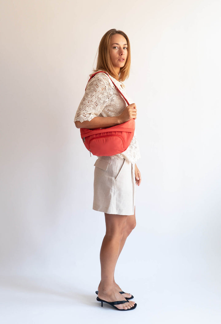 HVISK JADE MATTE TWILL Bum Bag 465 Red Coral