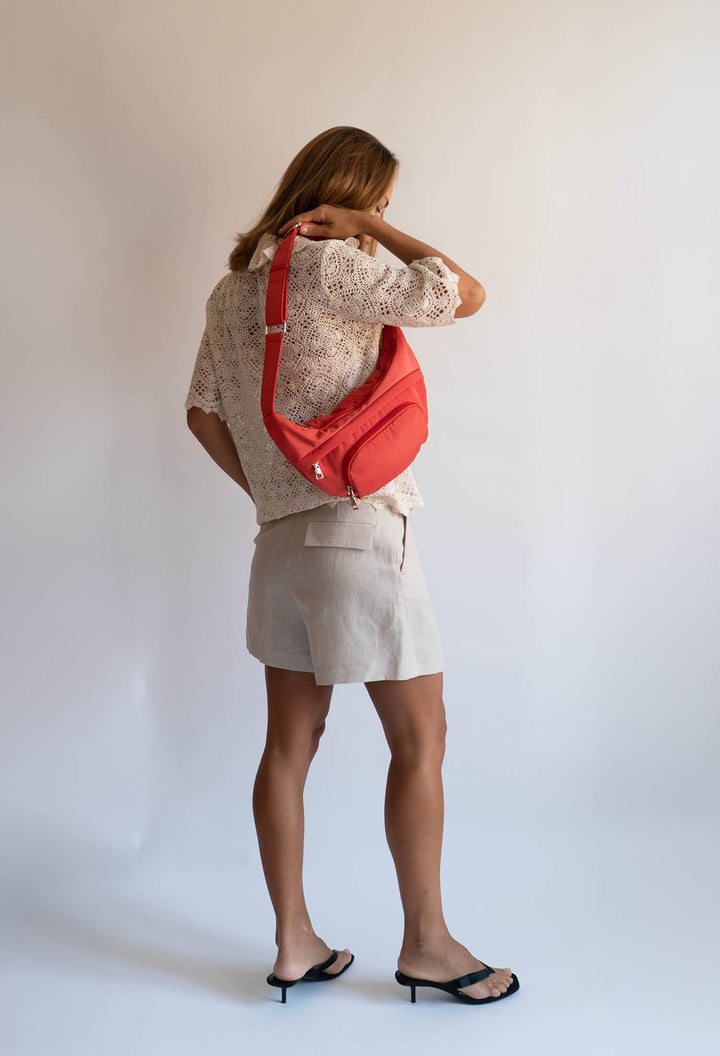 HVISK JADE MATTE TWILL Bum Bag 465 Red Coral