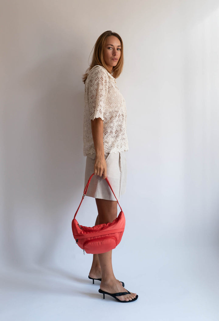 HVISK JADE MATTE TWILL Bum Bag 465 Red Coral