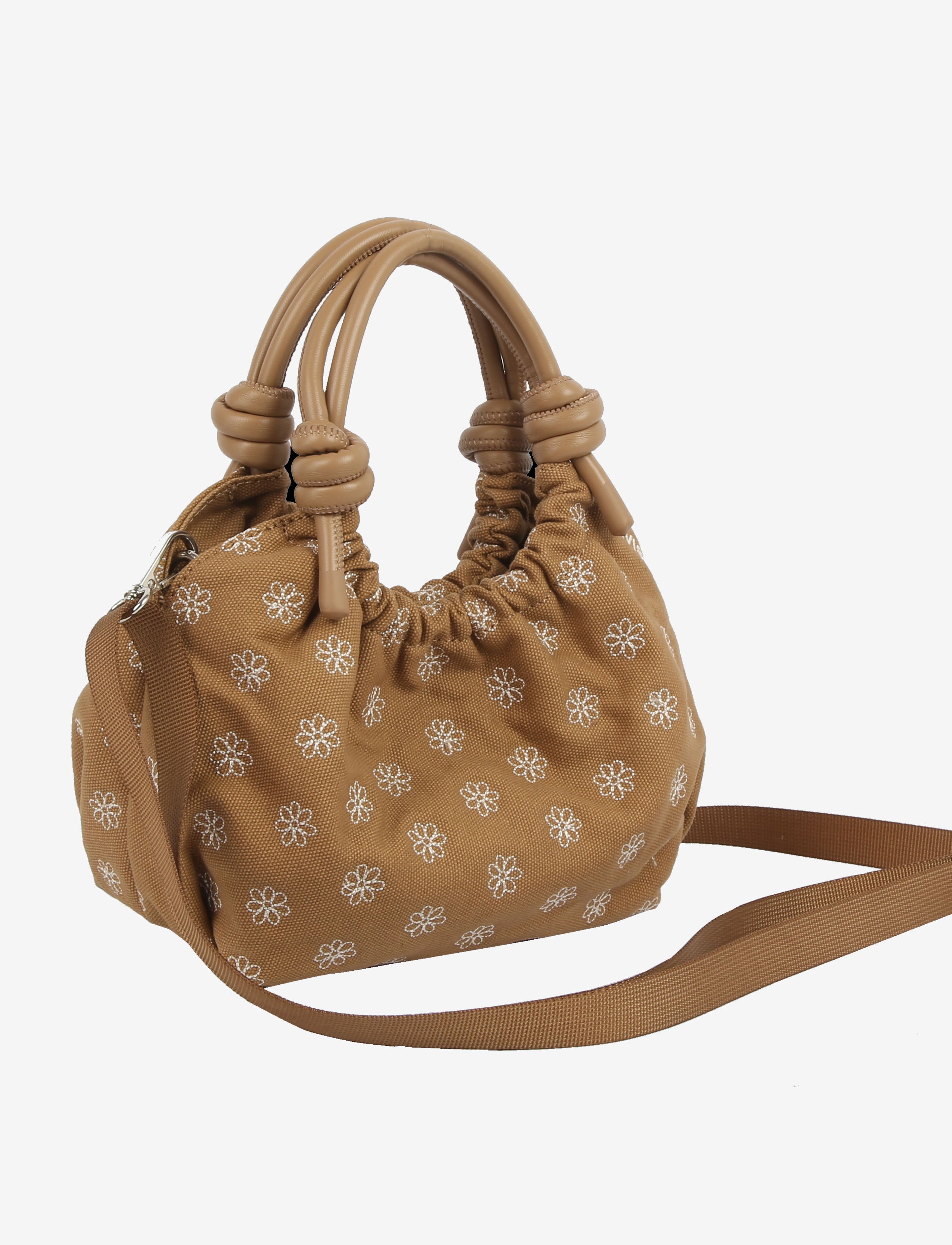 HVISK JOLLY CANVAS EMBRIODERY Crossbody 505 Ash Brown