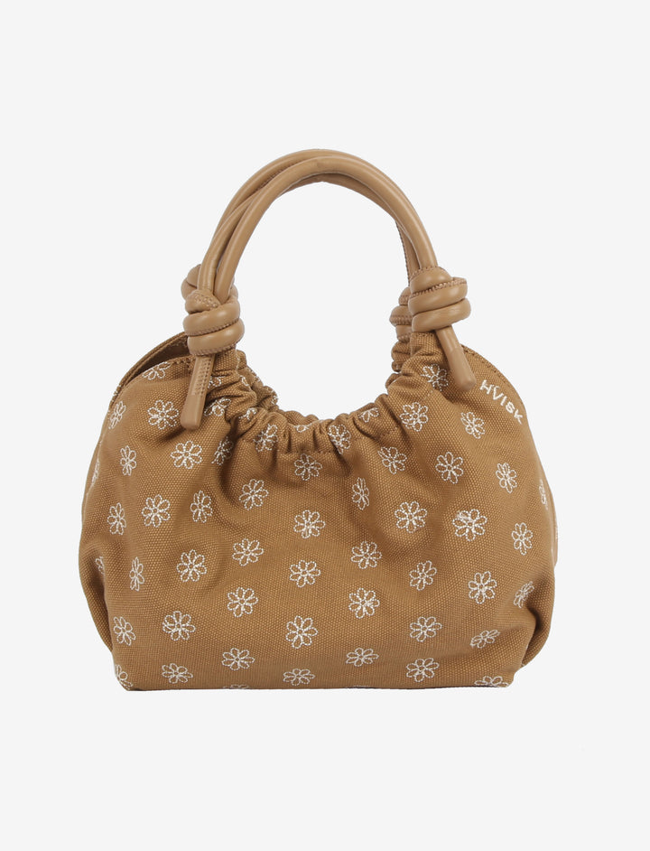 HVISK JOLLY CANVAS EMBRIODERY Crossbody 505 Ash Brown