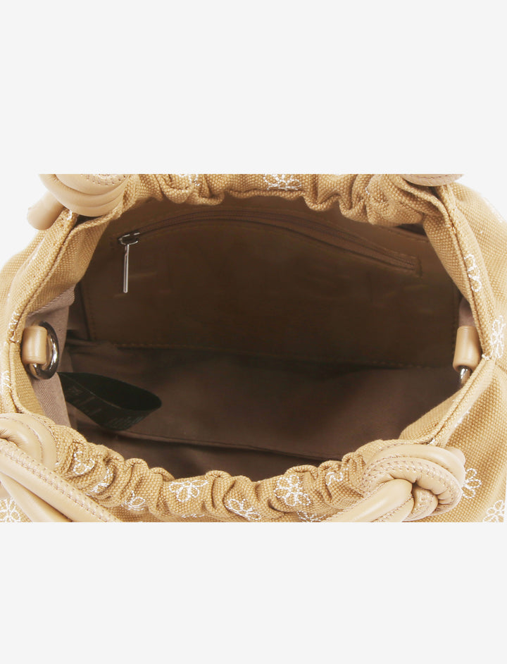HVISK JOLLY CANVAS EMBRIODERY Crossbody 505 Ash Brown