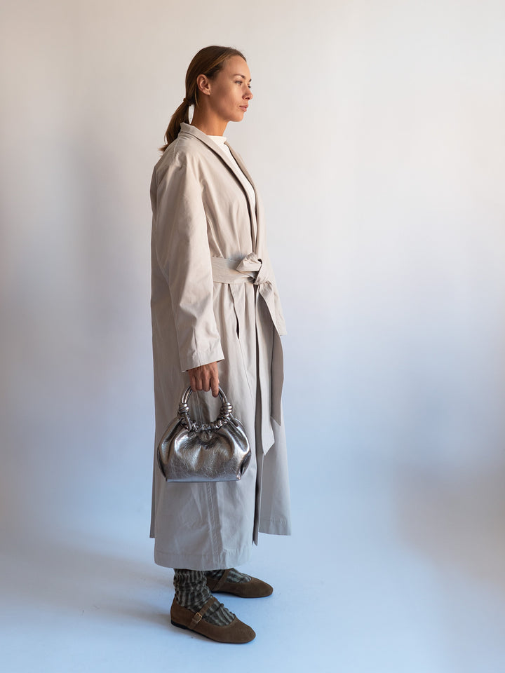 HVISK JOLLY SHINY STRUCTURE Crossbody 454 Metallic Grey