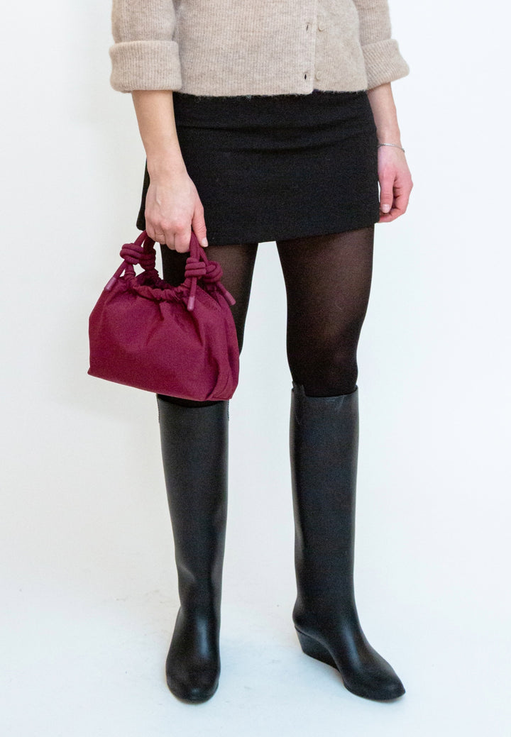HVISK Jolly Twill Handbag 508 Deep Burgundy