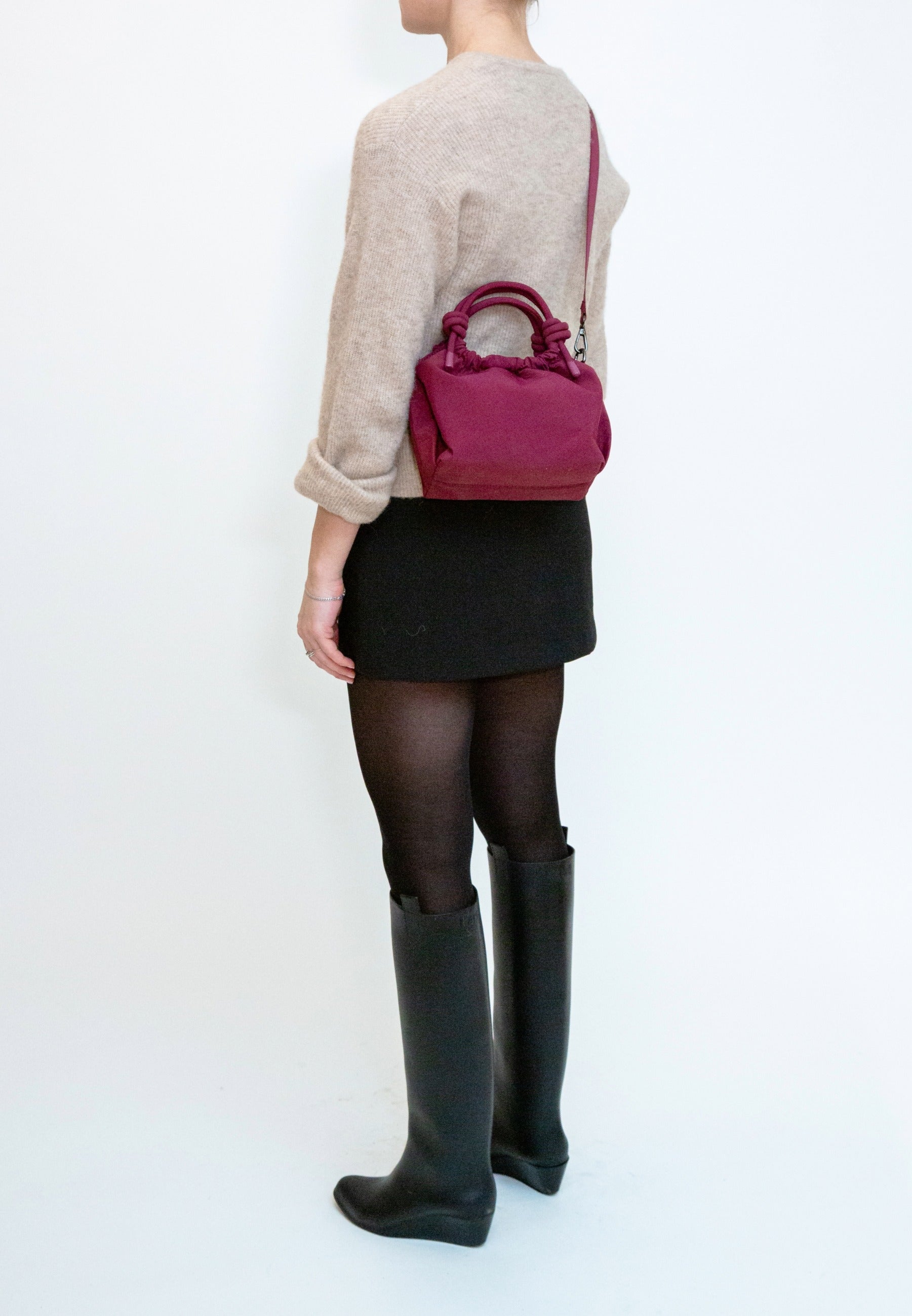 HVISK Jolly Twill Handbag 508 Deep Burgundy