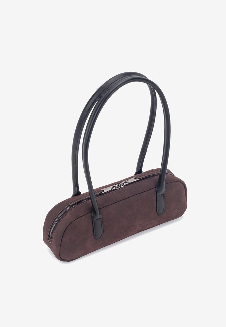 HVISK Juniper Brush Shoulder Bag 514 Umber Brown / Black