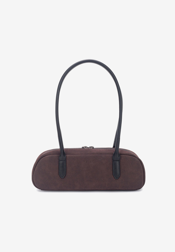 HVISK Juniper Brush Shoulder Bag 514 Umber Brown / Black