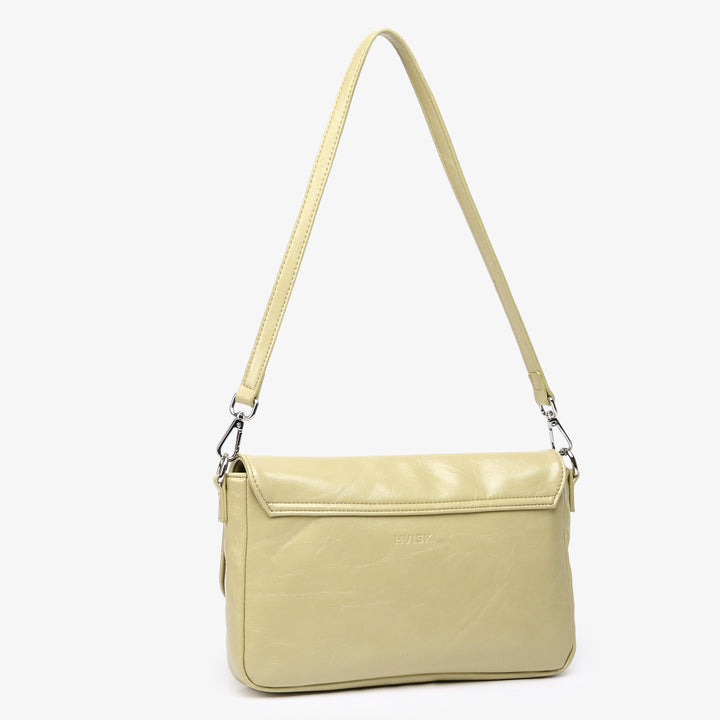 HVISK KAYA GLOSSY STRUCTURE Handle Bag 492 Matcha Green