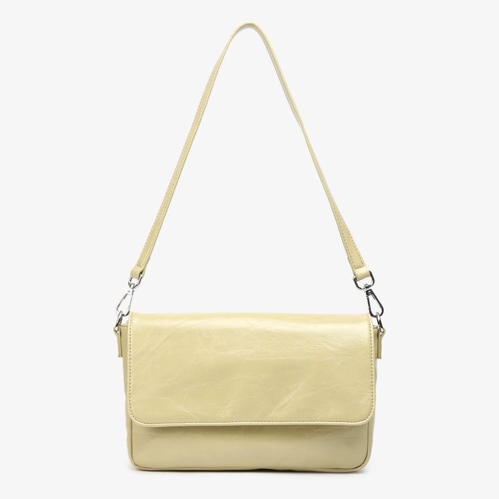 HVISK KAYA GLOSSY STRUCTURE Handle Bag 492 Matcha Green