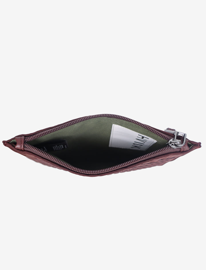 HVISK KIT SMALL BRAIDED NEOPRENE Makeup Bag 475 Midnight Plum