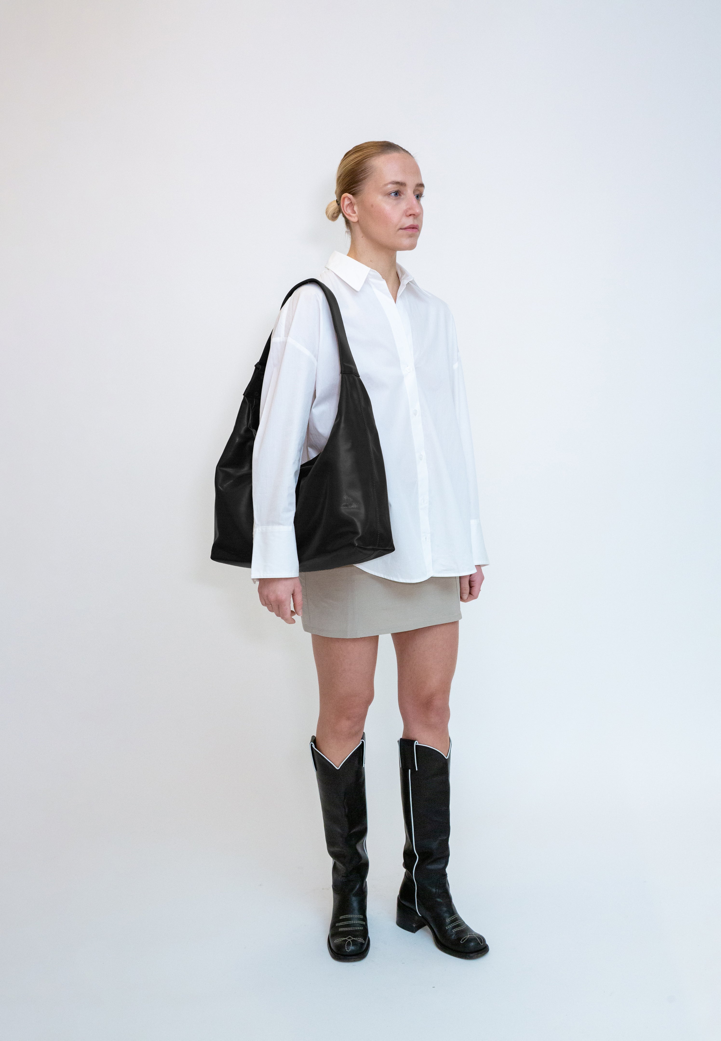 HVISK LANE SOFT STRUCTURE Tote Bag 009 Black