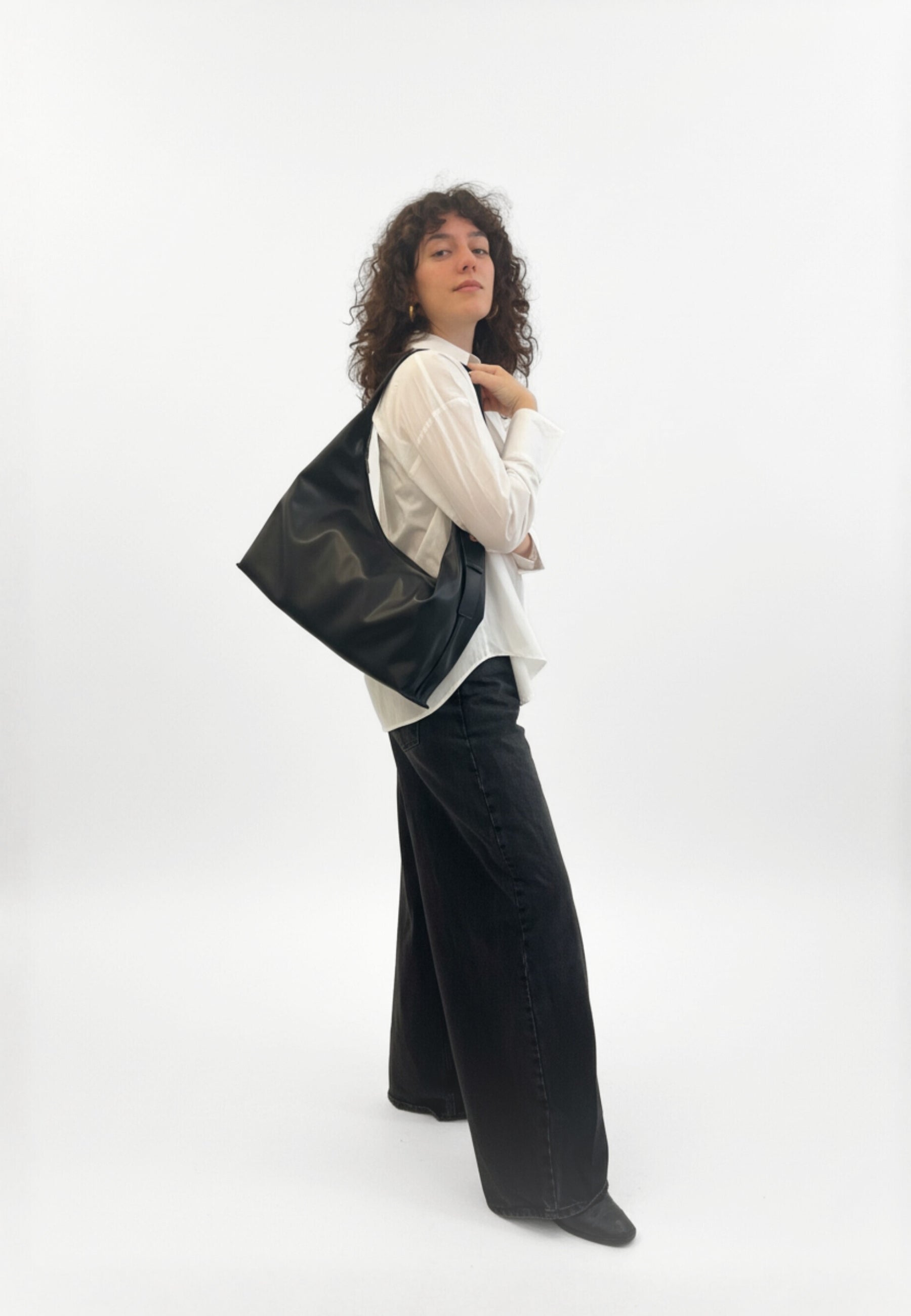 HVISK LANE SOFT STRUCTURE Tote Bag 009 Black