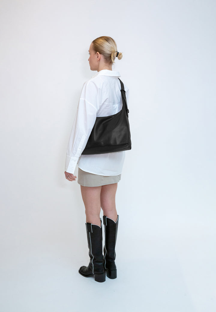 HVISK LANE SOFT STRUCTURE Tote Bag 009 Black