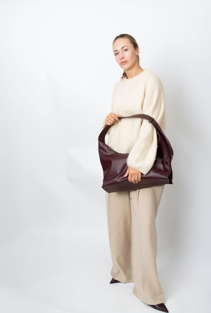 HVISK LANE SOFT STRUCTURE Tote Bag 475 Midnight Plum
