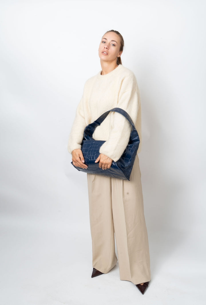 HVISK LANE TRACE Tote Bag 480 Eclipse Blue