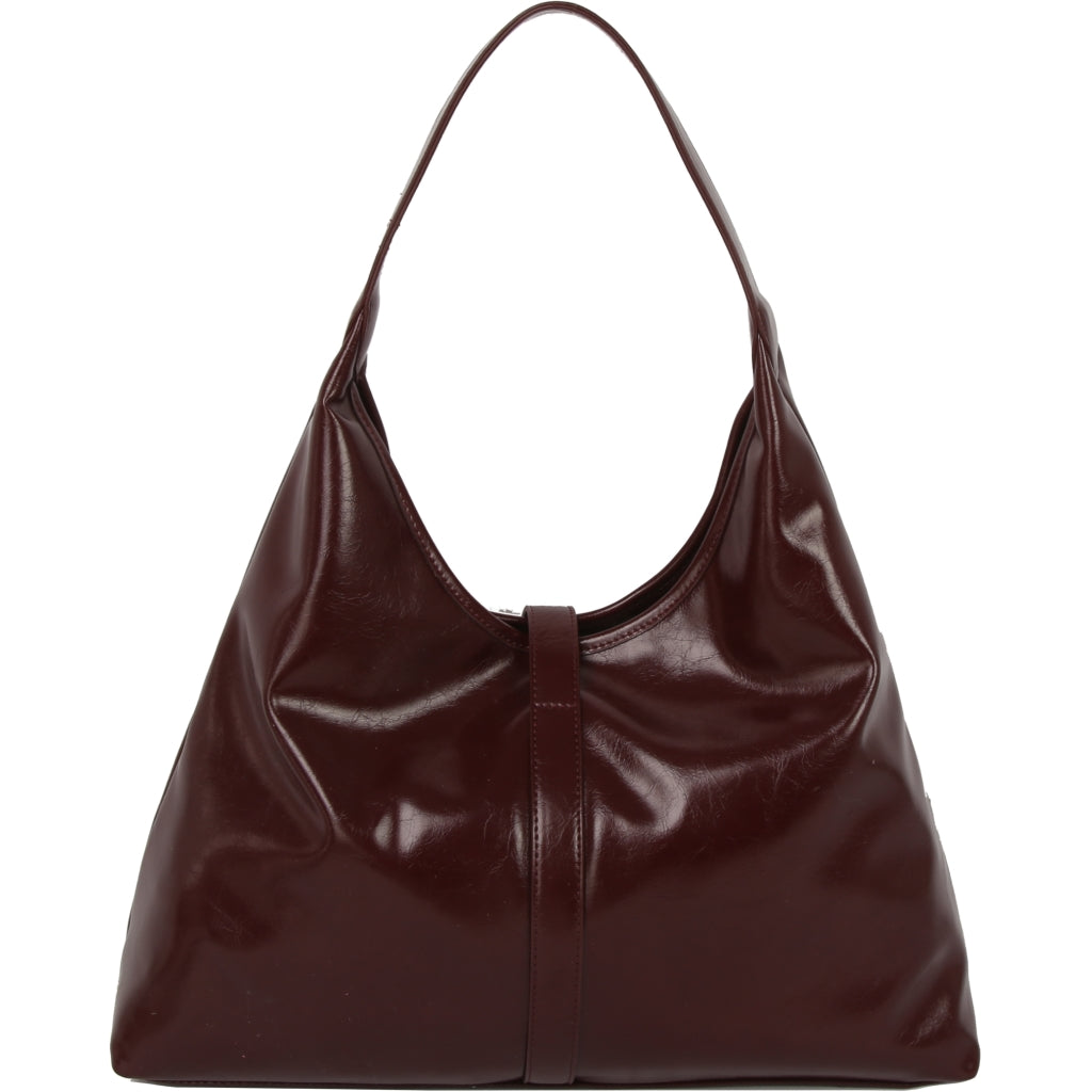 HVISK LOLA RAW STRUCTURE HARDWARE Tote Bag 508 Deep Burgundy