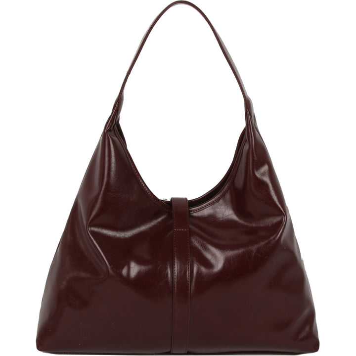 HVISK LOLA RAW STRUCTURE HARDWARE Tote Bag 508 Deep Burgundy