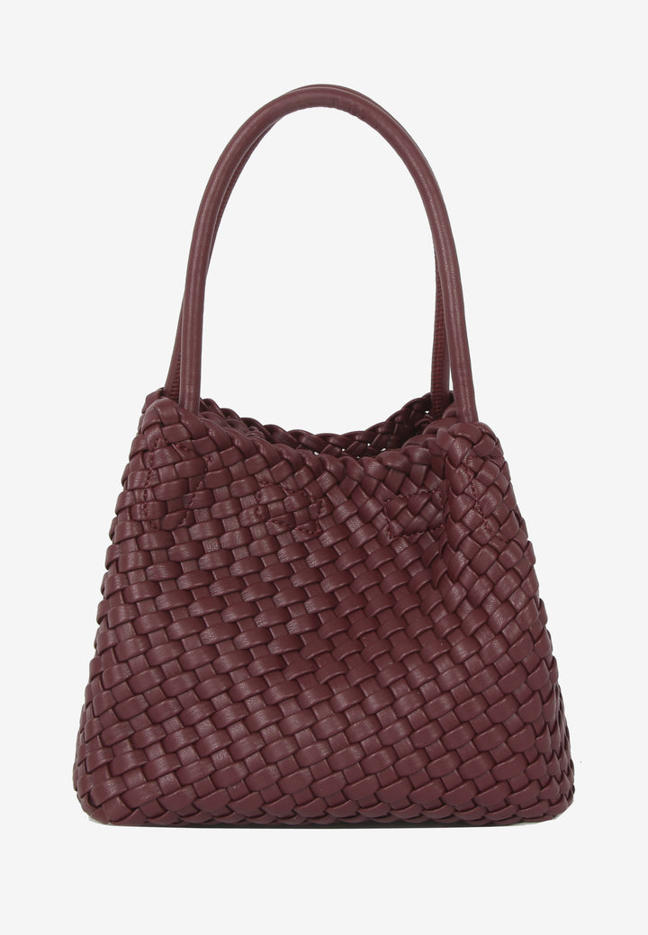 HVISK Lily Braided Handbag 508 Deep Burgundy