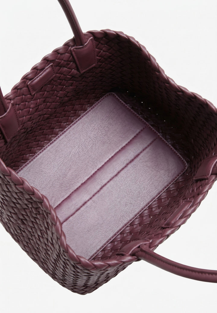 HVISK Lily Braided Handbag 508 Deep Burgundy