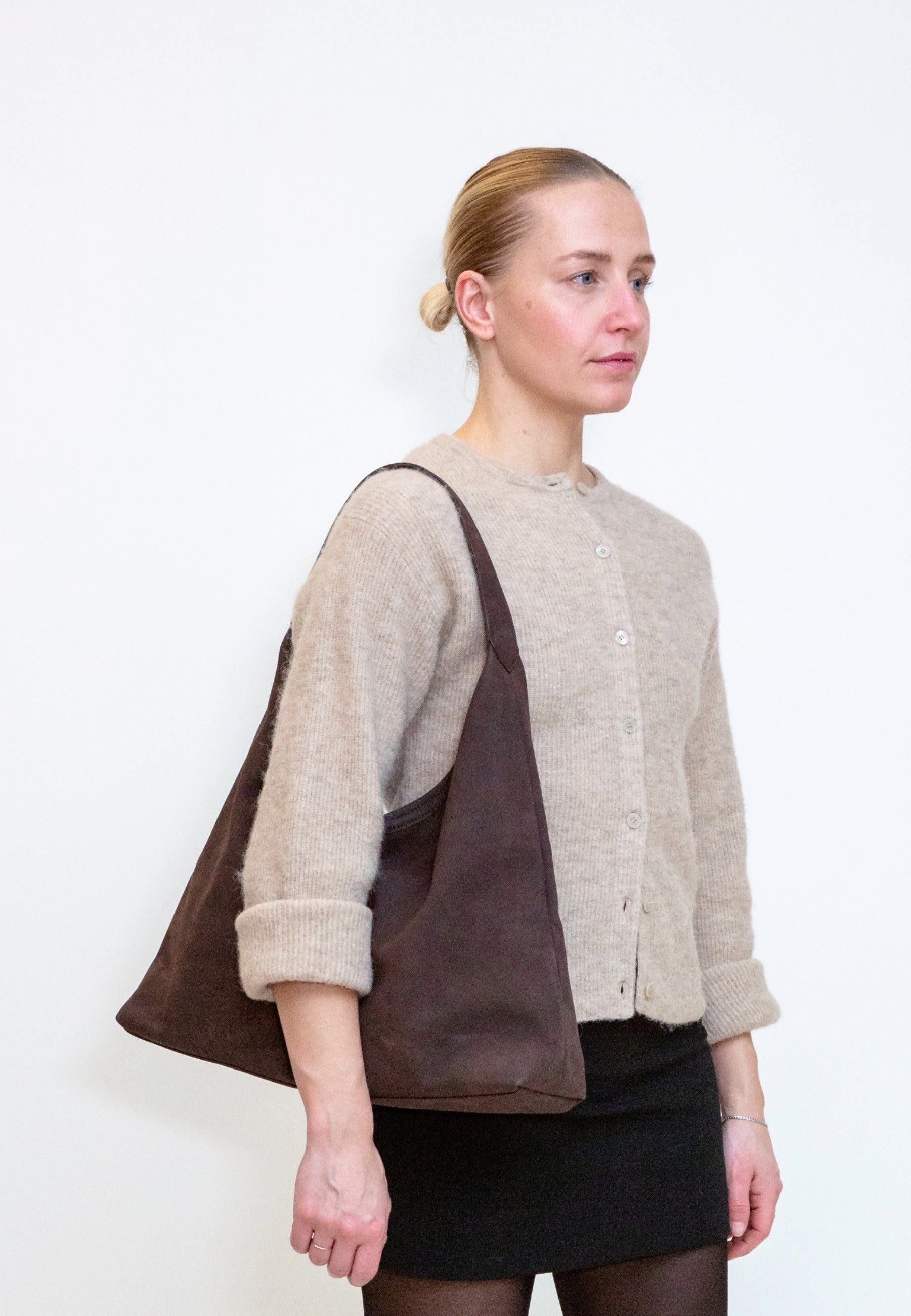 HVISK Lola Brush Tote Bag 507 Umber Brown
