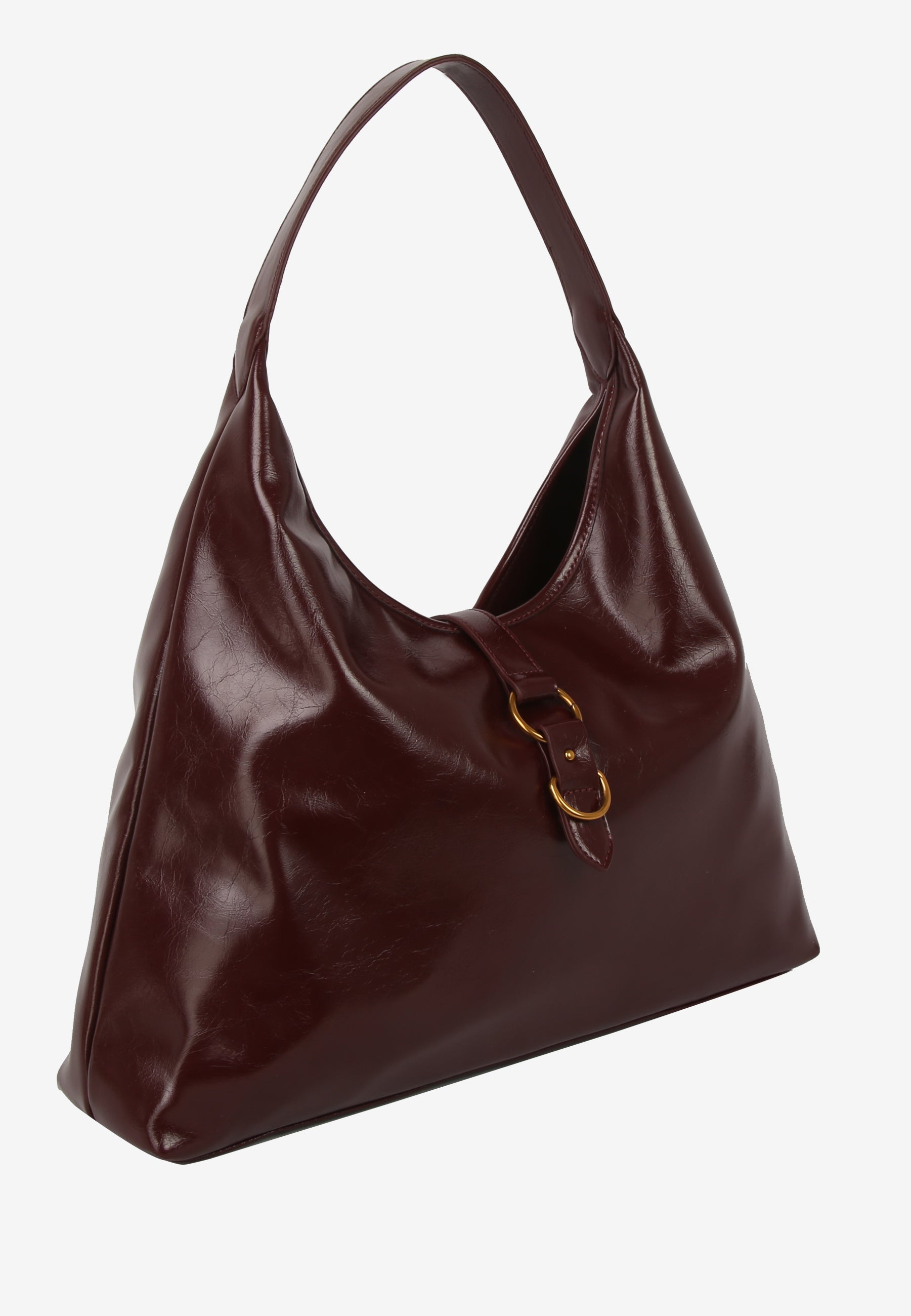 HVISK Lola Raw Hardware Tote Bag 508 Deep Burgundy
