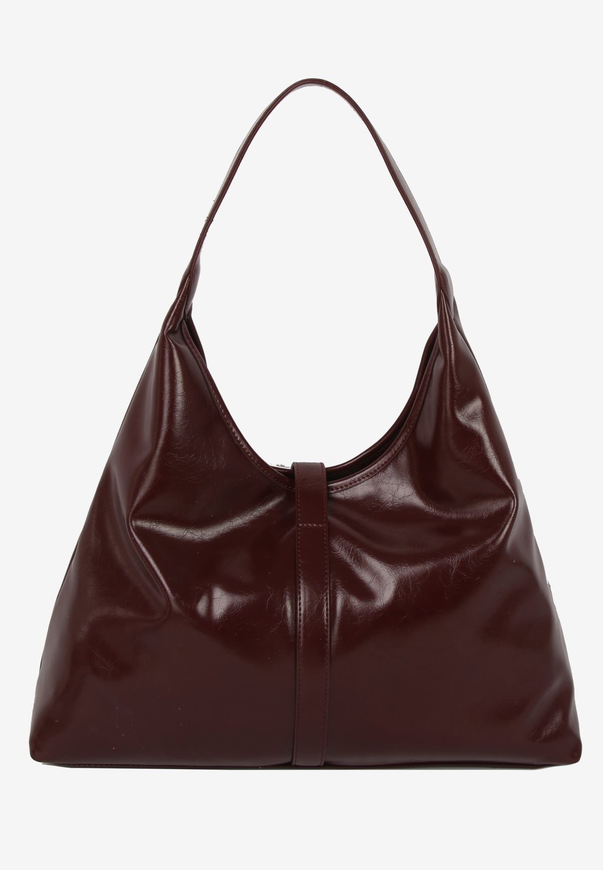HVISK Lola Raw Hardware Tote Bag 508 Deep Burgundy