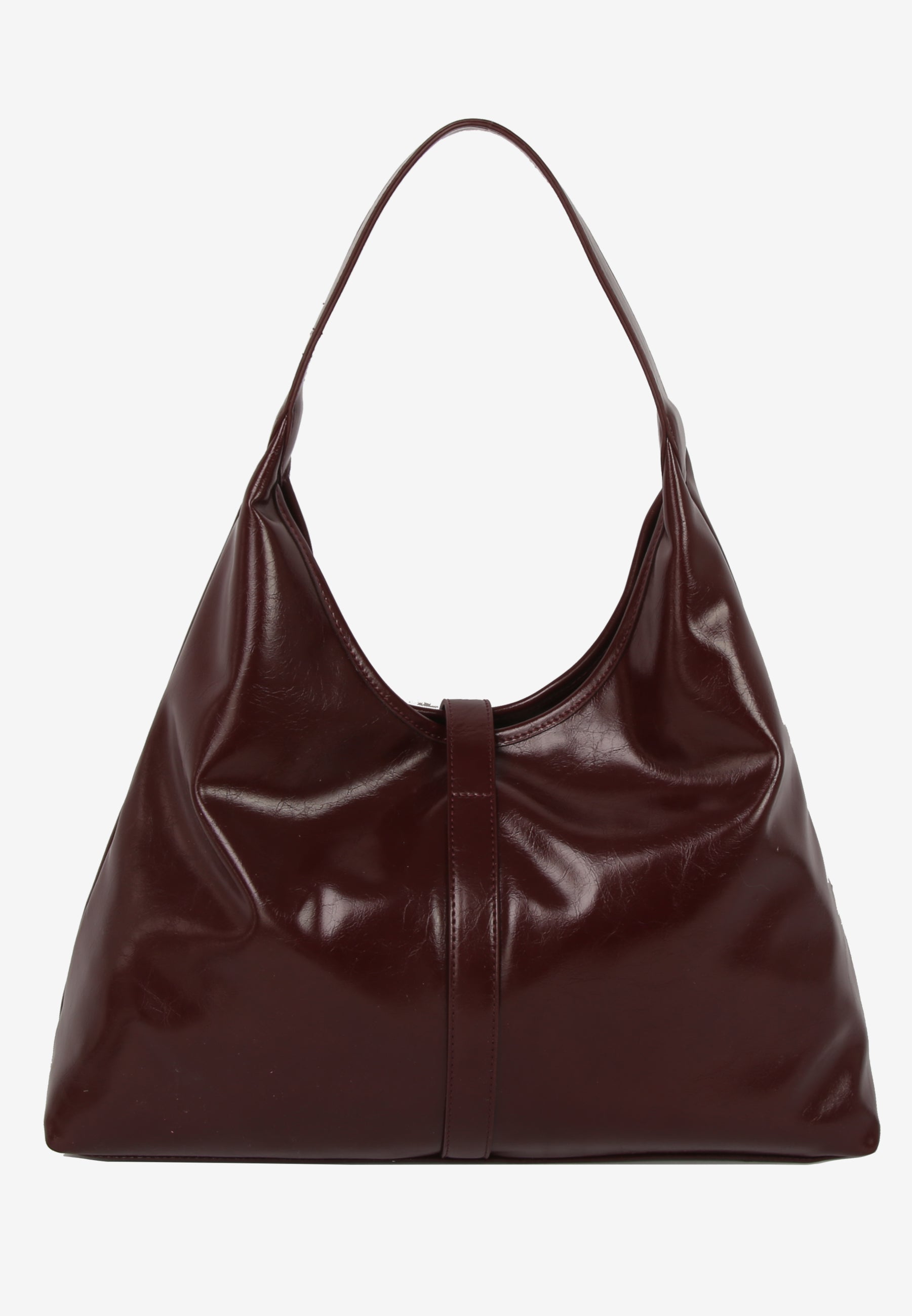 HVISK Lola Raw Hardware Tote Bag 508 Deep Burgundy