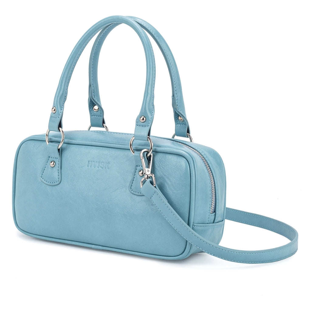 HVISK MINA RAW STRUCTURE Handle Bag 509 Dusk Blue